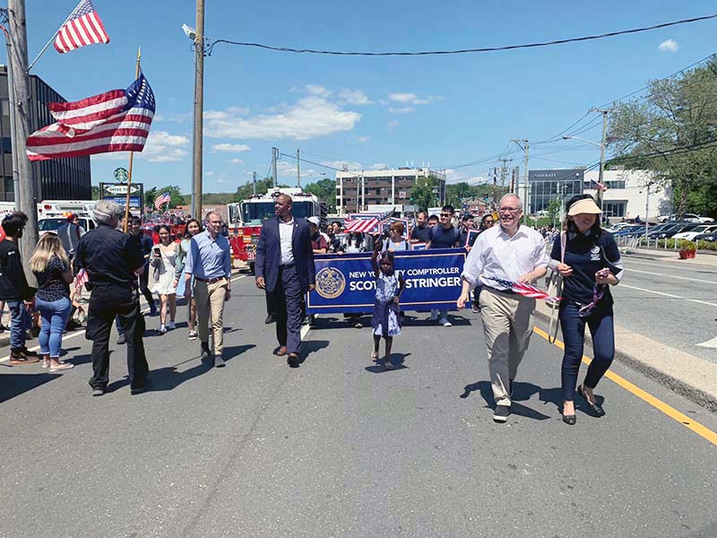 Memorial Day march with NYC Comptroller Stringer